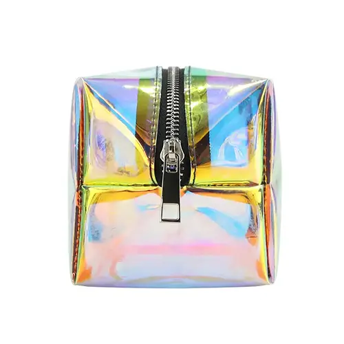 Bearky Beauty Wholesale Skincare Clear Zipper Fashion Holographic Best Travel Designer Makeup Cosmetic Bags